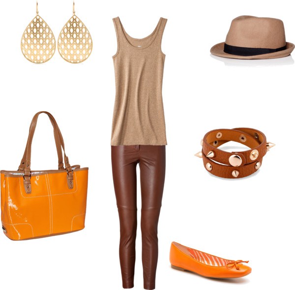 How to orange with brown by annaturcato featuring a spike bangle