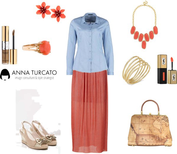 The orange skirt by annaturcato featuring an orange outfit