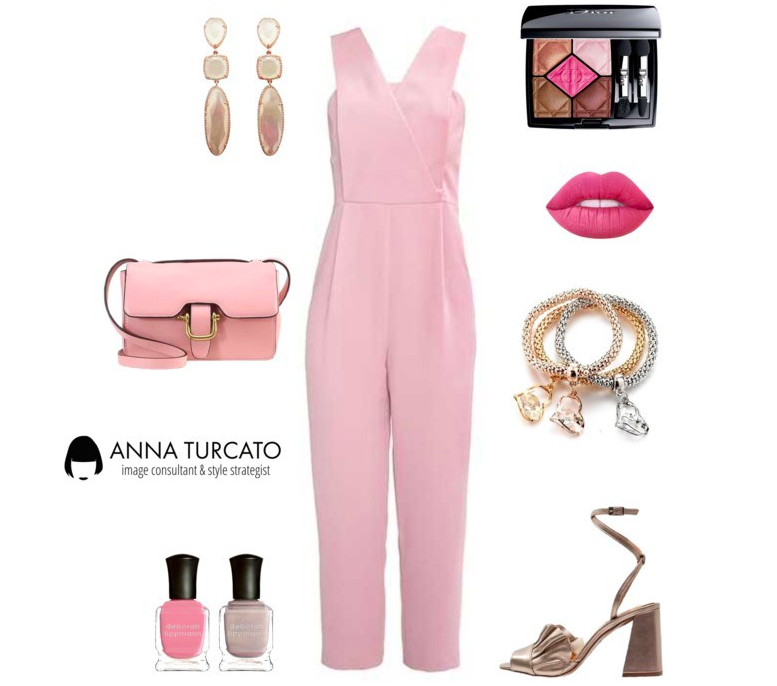 The pink jumpsuit by annaturcato featuring a lime crime lipstick