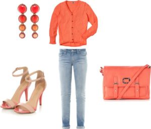 How to orange with pink by annaturcato featuring a red top